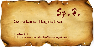 Szmetana Hajnalka névjegykártya