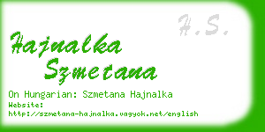 hajnalka szmetana business card